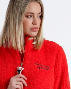 Mr Wonderful Lingerie, Nuit|Veste polaire rouge