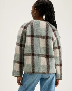 Bellerose Vestes, Blousons|Veste réversible en Laine mélangée Hari rose/vert