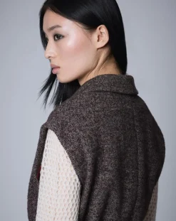 Manoush Vestes, Blousons|Veste sans manches en Laine mélangée Raymonde chocolat