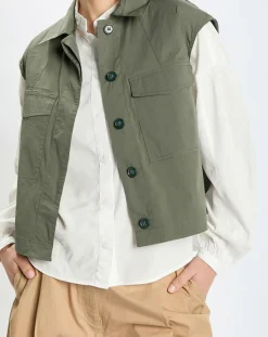 Marc O'Polo Vestes, Blousons|Veste sans manches Mini Explore kaki