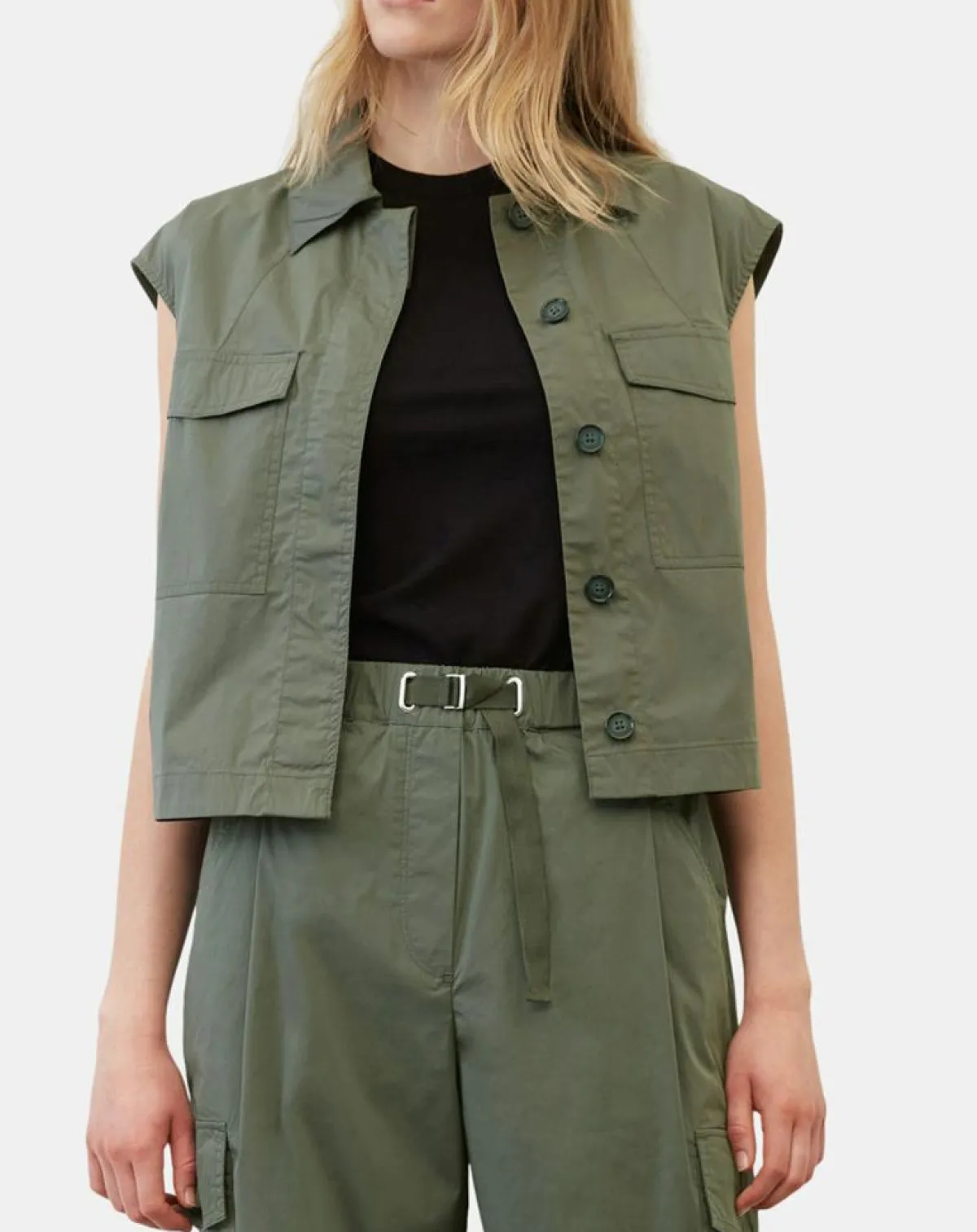 Marc O'Polo Vestes, Blousons|Veste sans manches Mini Explore kaki