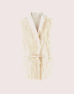 Bellerose Vestes, Blousons|Veste sans manches réversible en fausse fourrure Jaden crème