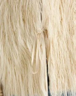 Bellerose Vestes, Blousons|Veste sans manches réversible en fausse fourrure Jaden crème