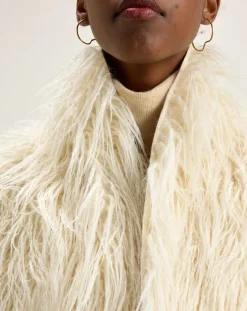 Bellerose Vestes, Blousons|Veste sans manches réversible en fausse fourrure Jaden crème