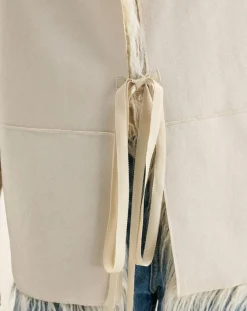 Bellerose Vestes, Blousons|Veste sans manches réversible en fausse fourrure Jaden crème