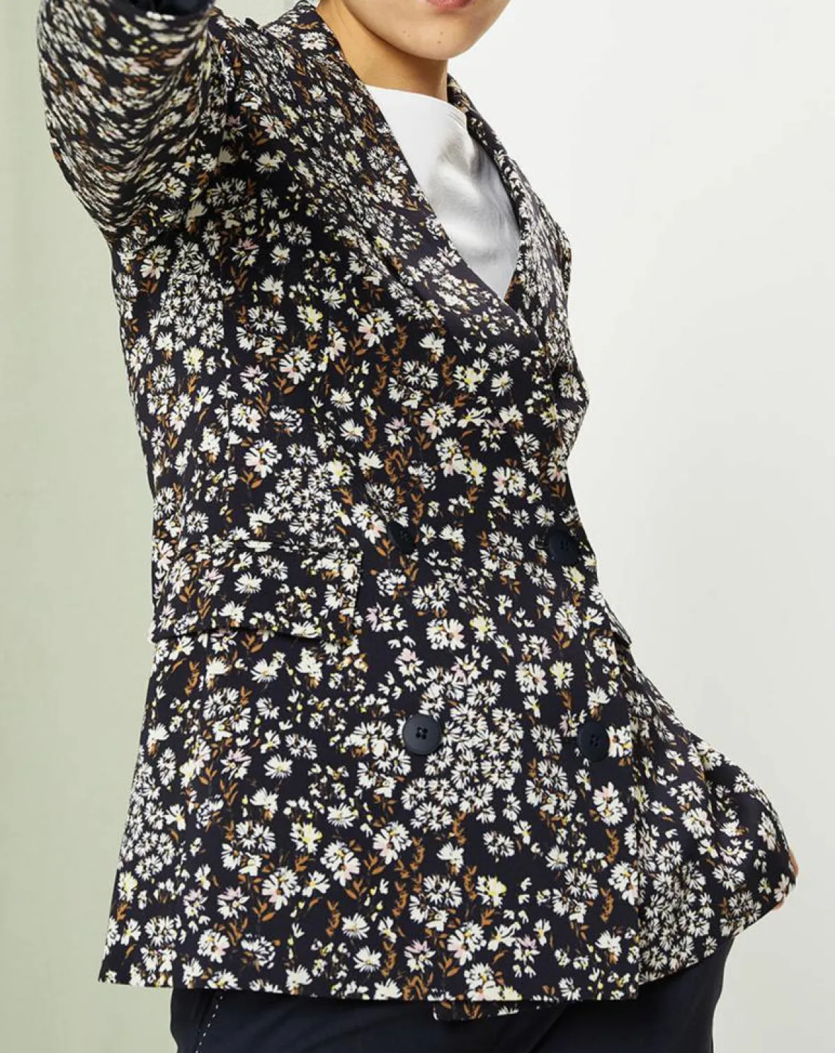 MaxMara Vestes, Blousons|Veste Strenna imprimée bleu marine