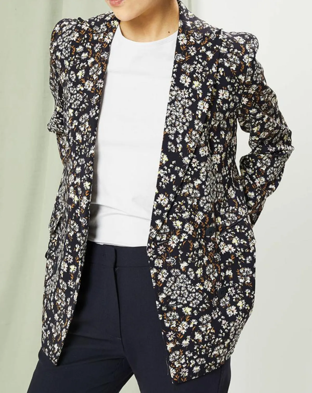 MaxMara Vestes, Blousons|Veste Strenna imprimée bleu marine