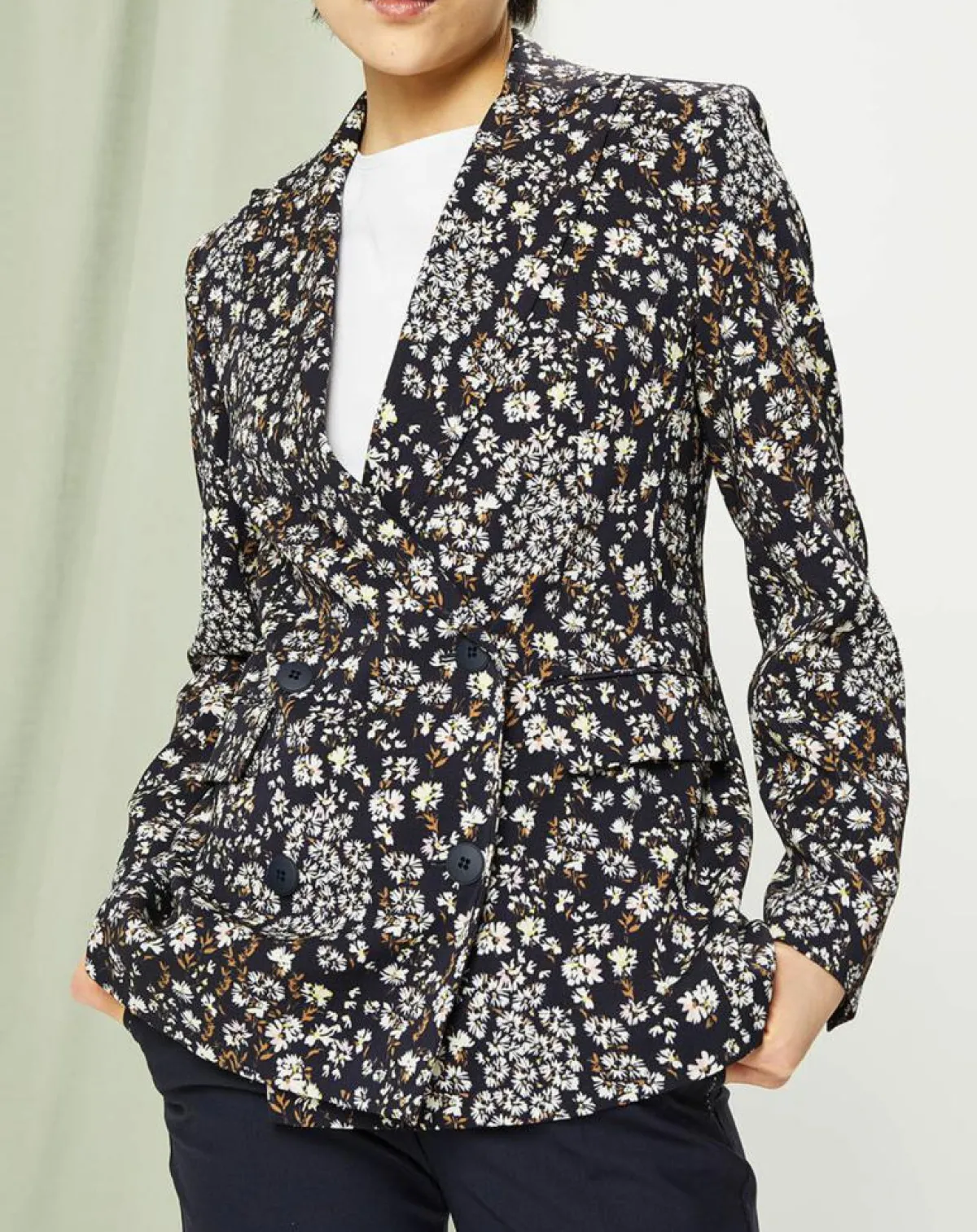 MaxMara Vestes, Blousons|Veste Strenna imprimée bleu marine