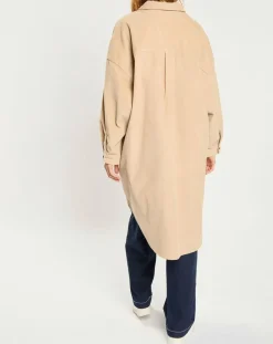 Element Vestes, Blousons|Veste surchemise en Velours milleraies Manitoba Cord beige foncé