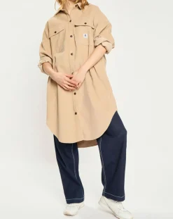 Element Vestes, Blousons|Veste surchemise en Velours milleraies Manitoba Cord beige foncé