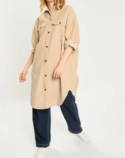 Element Vestes, Blousons|Veste surchemise en Velours milleraies Manitoba Cord beige foncé